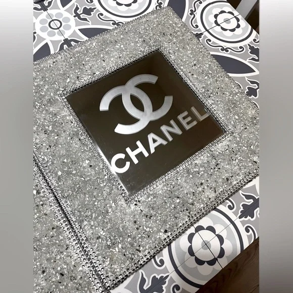 Luxury Designer Inspired Handmade
Hanging Mirror, Silver Glass, Wall Decor - Picture 10 of 11